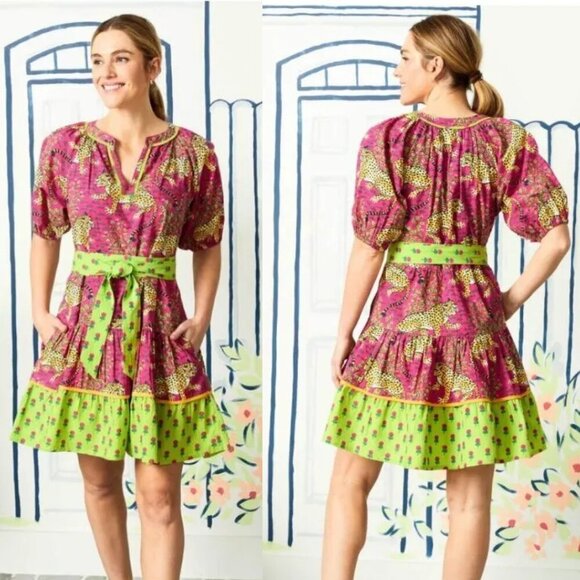 Printfresh Walk in the Park Belted Dress in Bagheera Medium - Picture 2 of 6